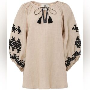 Benaras by Citrus Coco Cabana Top XS - Embroidered Linen